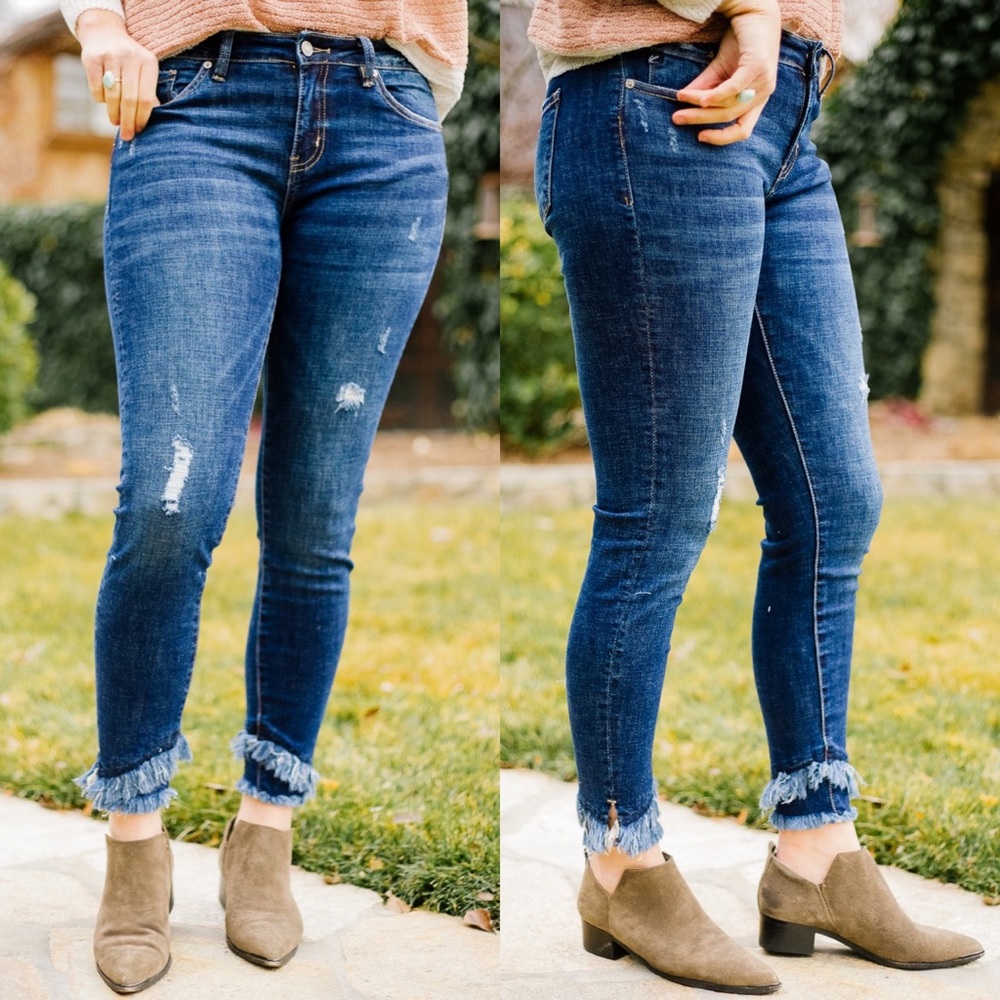 KanCan Double Trouble Fringe Jeans